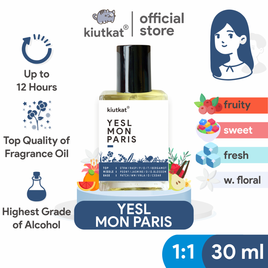 YESL MON PARIS by KIUTKAT - Parfum Wanita Original Isi 30ml | Searah YESL - MON PARIS