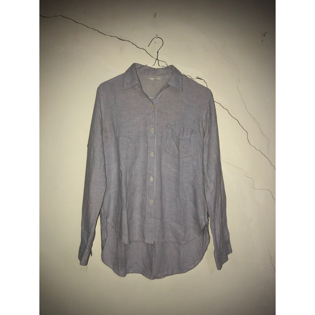 Kemeja stripe h&m