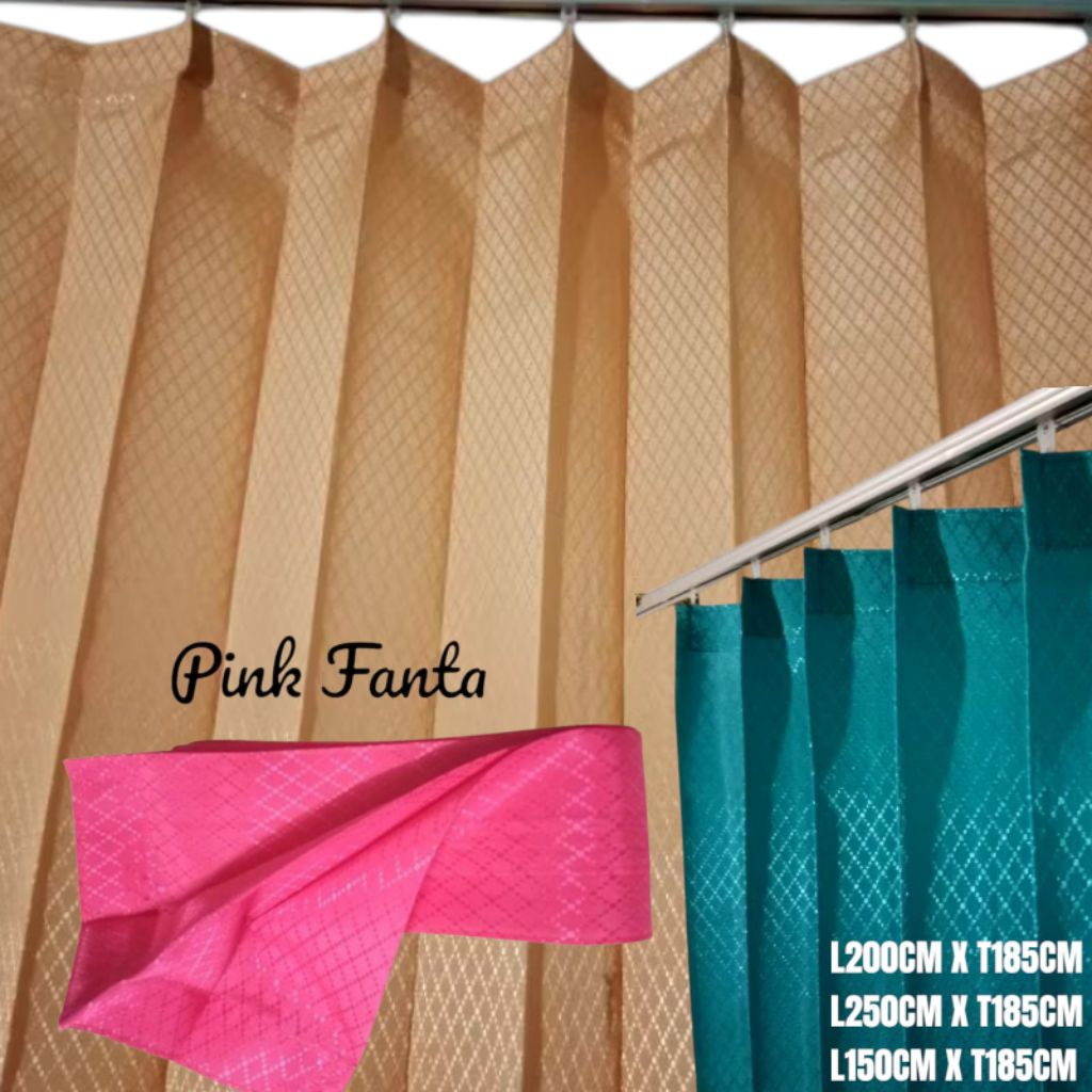 Gorden Jendela aesthetic/Tirai jendela panjang/Hordeng jendela/Gorden jendela sekolah_TERMURAH