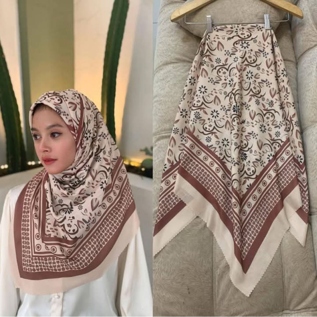 Hijab Voal Motif Terbaru COD Lasercut 115x115cm