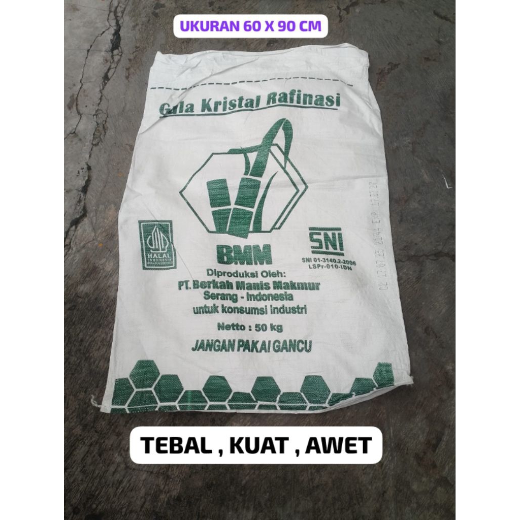 karung bekas beras Bulog 50 kg tebal kuat termurah