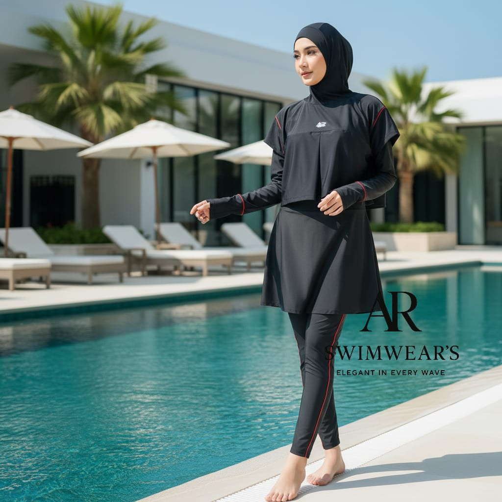 Baju renang wanita muslimah/baju renang muslimah syar'i/baju renang hijab muslimah