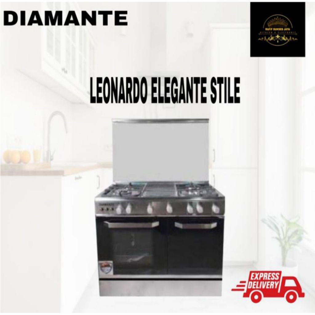 Kompor Freestanding Diamante Leonardo Elegante Stile