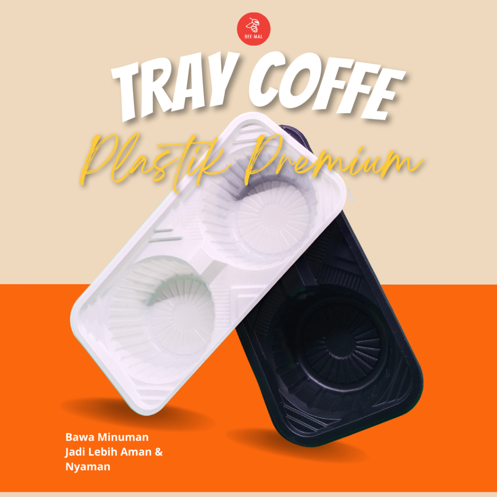 Drink Tray Take Away  Persegi Panjang Isi 2 Cup Tatakan Gelas Minuman Plastik Cup Tray Holder