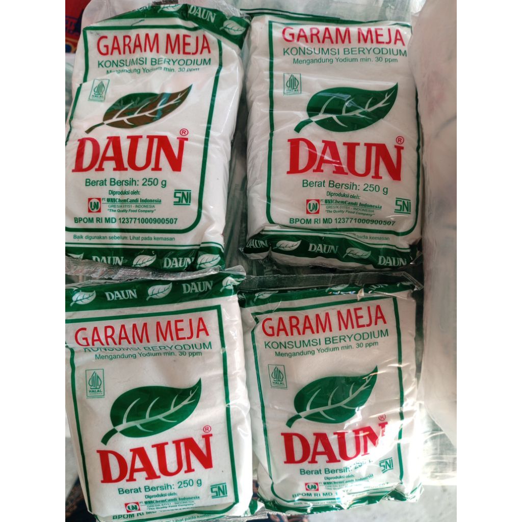 

GARAM DAUN 250G IODIUM [PAKET 40 PCS]