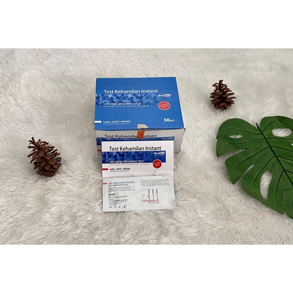 TES KEHAMILAN ONEMED 1 BOX ISI 50 PCS / HCG PP TEST STRIP PACK SENSITIF