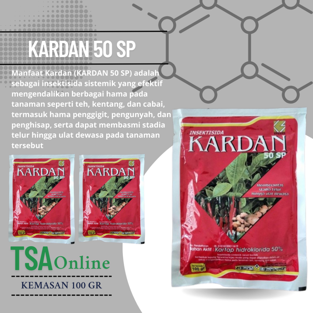 KARDAN 50SP 100GR - Insektisida Sistemik Kartap Hidroklorida