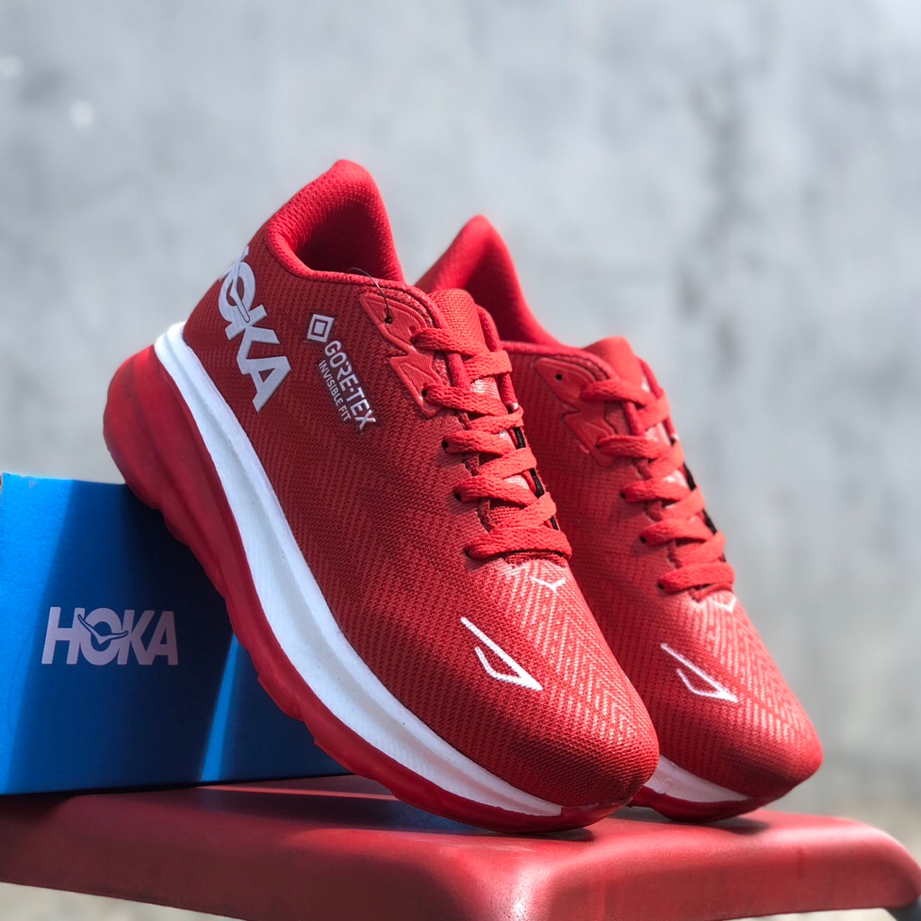 sepatu wanita merah putih ringan dan simple