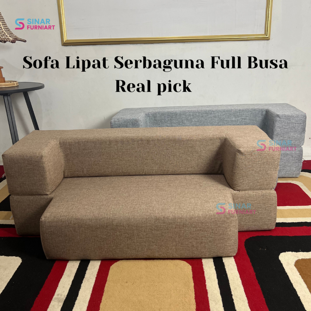 Sofa 2in1 Sofa Bed Minimalis Lipat Multifungsi Bisa Jadi Kasur Tidur Sofa ruang tamu minimalis