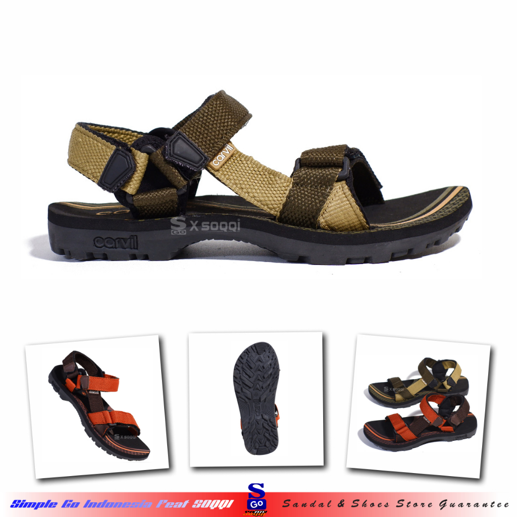 Carvil Dempo Argapura sendal gunung cowok selop ori sandal sepatu outdor hikking pria kekinian 38-44