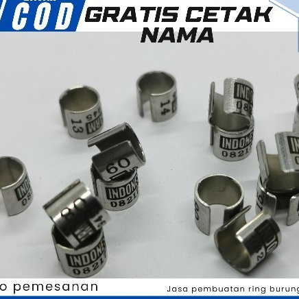 RING BURUNG UKIR BELAH STANDART 41 | CUSTOM CETAK NAMA | MERPATI DEWASA