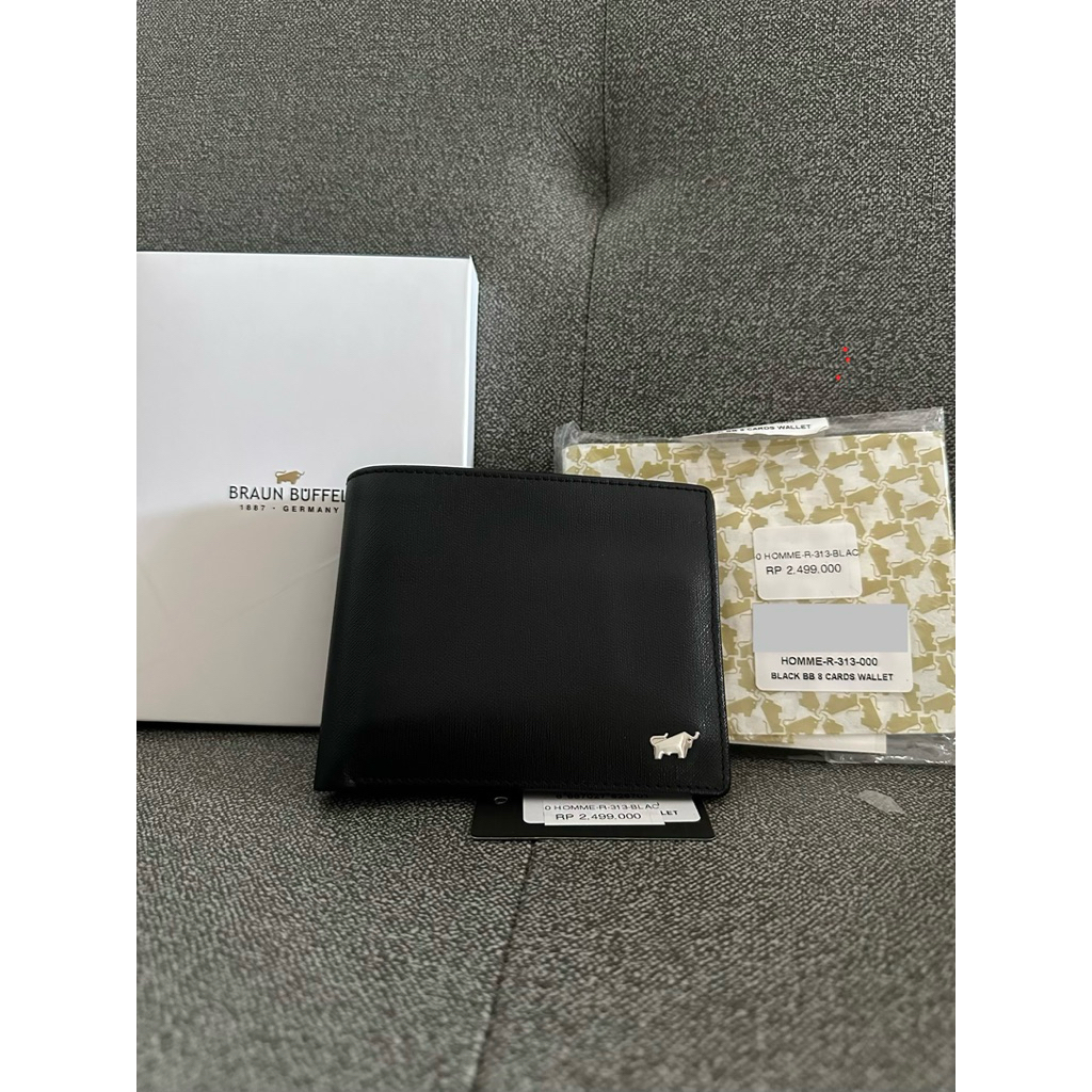 Dompet Pria Braun Buffel Original Black Leather Preloved