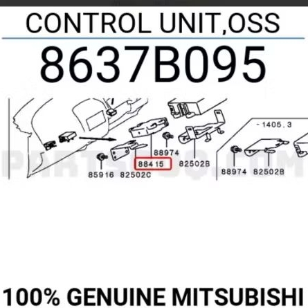 ECU CONTROL UNIT,OSS MIRAGE 8637B095 ASLI MITSUBISHI