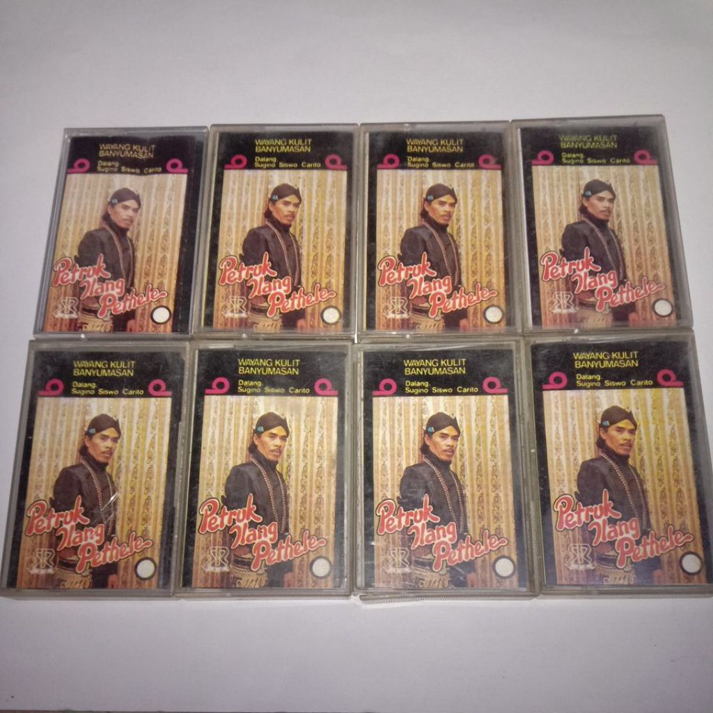 Kaset Pita Wayang Kulit Banyumasan Petruk Ilang Pethele (Dalang Sugino Siwo Carito/Paket 8 Kaset)