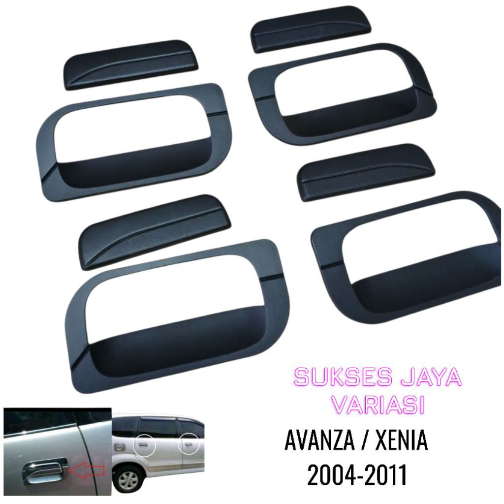 OUTER HANDLE COVER OUTER+HANDLE PINTU MOBIL AVANZA XENIA LAMA VVTI 2004-2011 HITAM