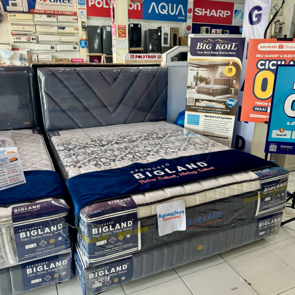 KASUR SPRINGBED BIGLAND EMERALD DIVAN SET MATRAS PLUSHTOP (CILEGON SERANG)