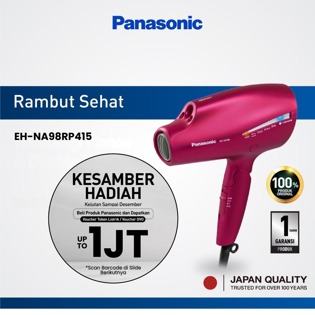 Panasonic EH-NA98RP415 Hair Dryer Nanoe Series - Rouge Pink