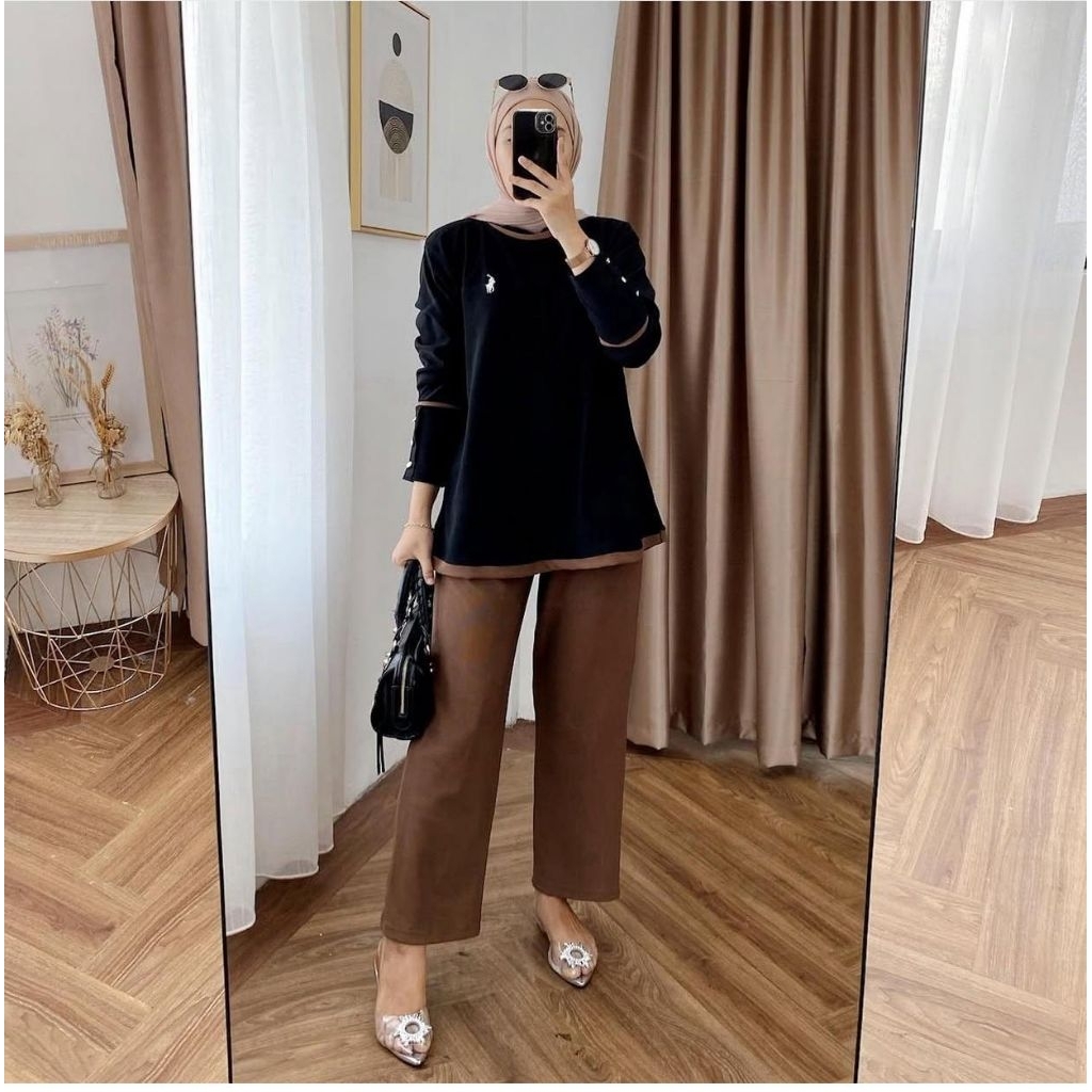 ELVE SET KNIT PREMIUM/SETELAN CELANA KNIT PREMIUM/SET KNIT AP0L0