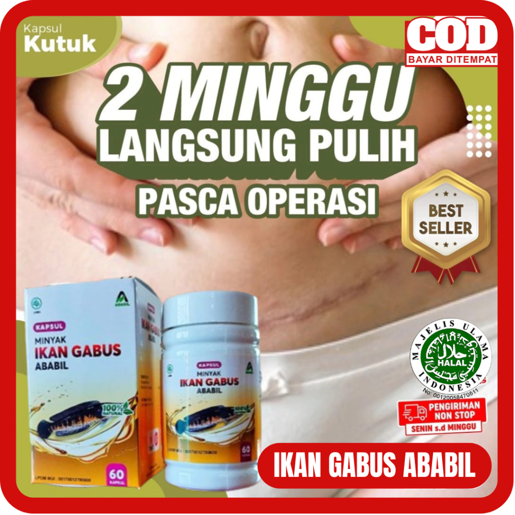 MINYAK IKAN GABUS ABABIL ISI 60 - KAPSUL IKAN GABUS ABABIL ESKTRAK IKAN KUTUK Minyak Ikan Gabus Miny