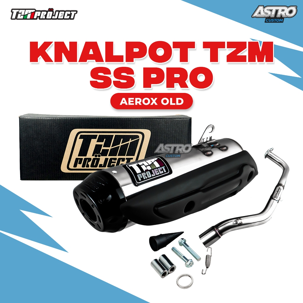 Knalpot TZM SS PRO STD Aerox 155 OLD Nmax Lexi Vario 125 150 Beat Fi Scoopy Fi Full Package Kenalpot