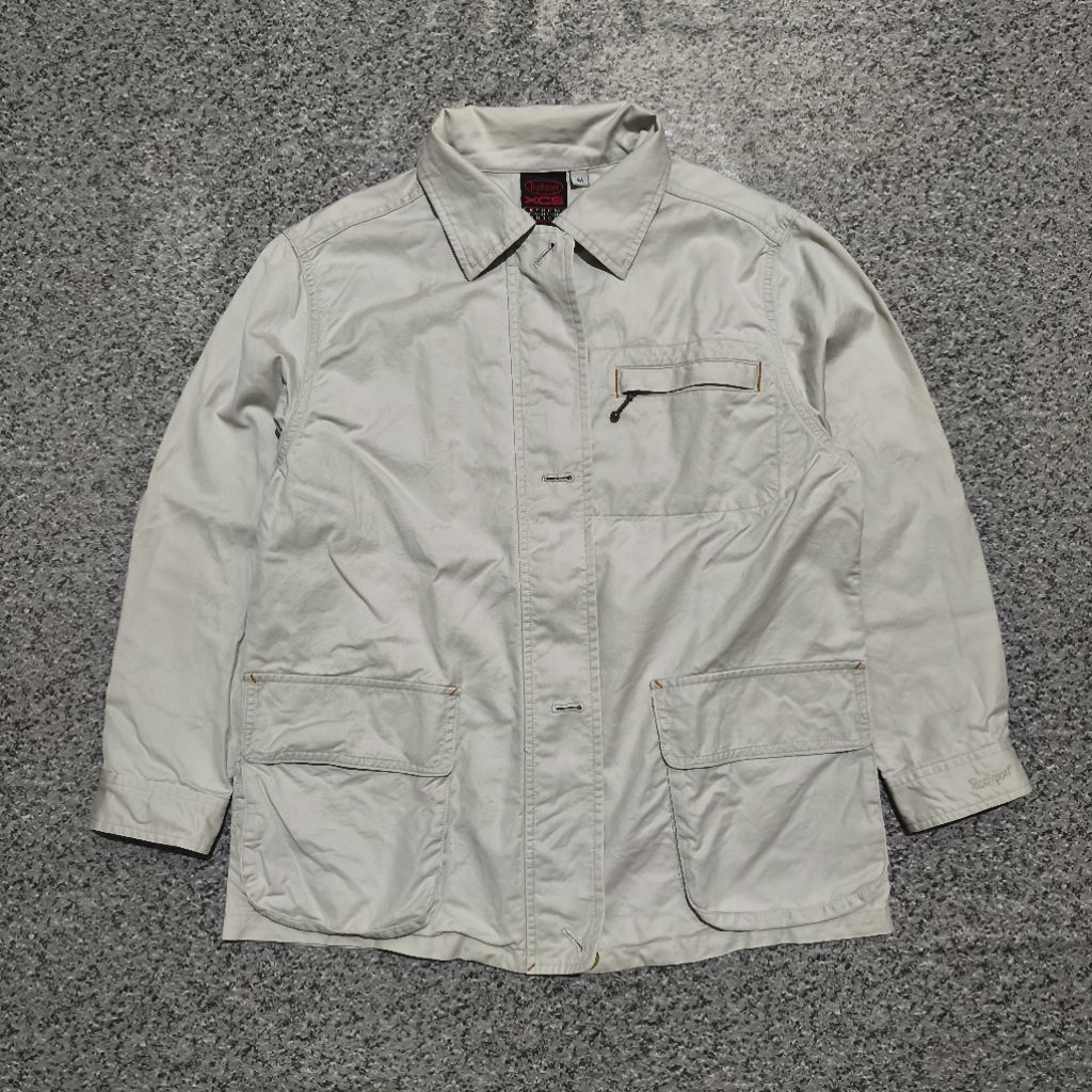 Jaket Vintage Work Jacket Canvas Multipocket Parka Casual Boxy Basic Second