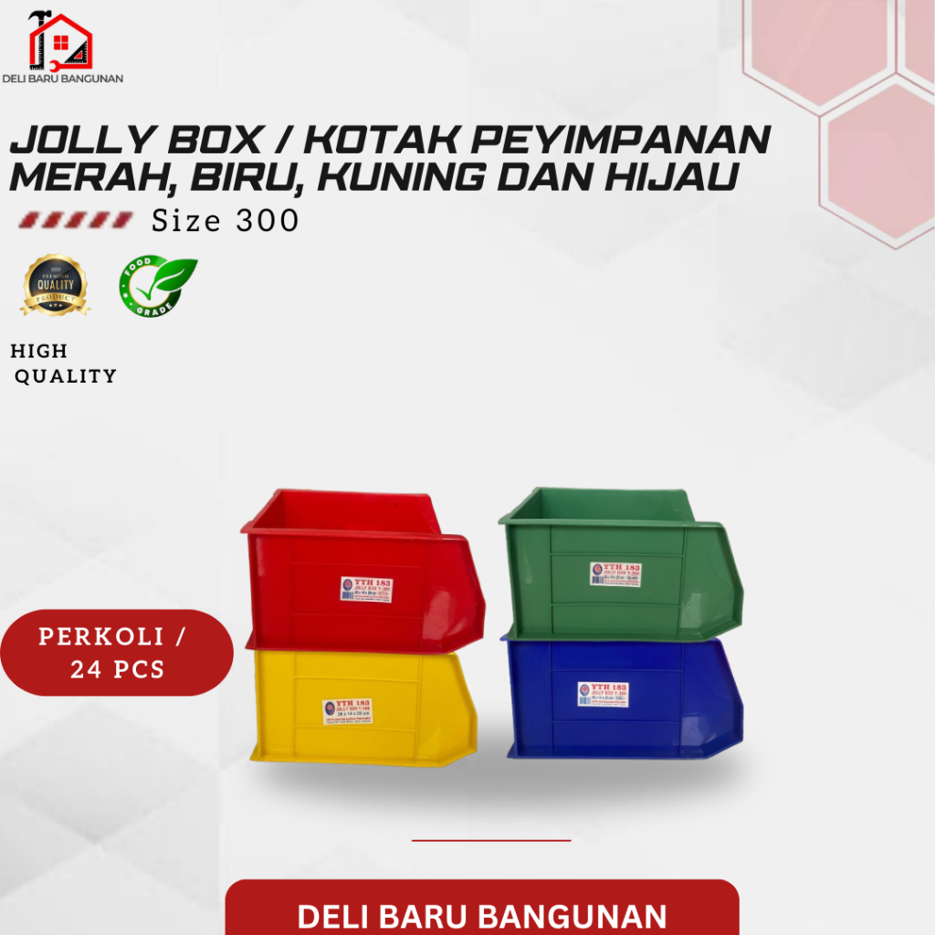 Jolly box ukuran Y300-BOX SPAREPART-BOX PERKAKAS/RUMAH (24 pcs)