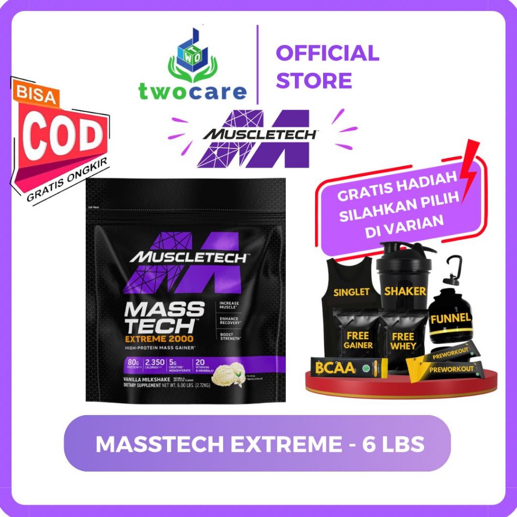MuscleTech MassTech Extreme 2000 6 Lbs Masstech Susu Protein Gainer