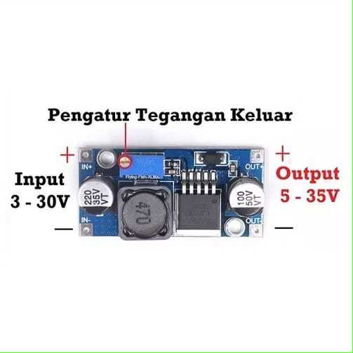 XL6009 DC-DC Adjustable Boost Step-up Power Supply Module 4A 6V Kit Modul Penaik Tegangan Step Up 12