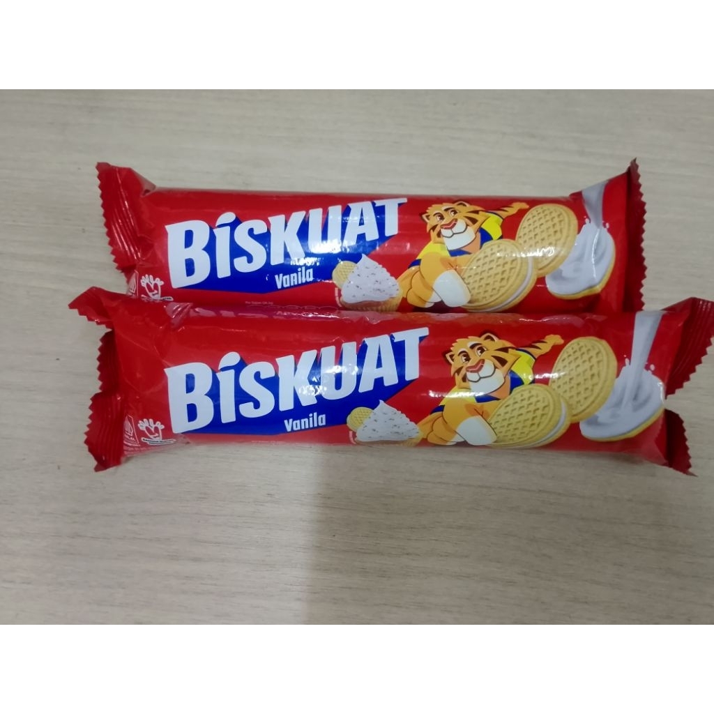 BISKUAT SANDWICH BISCUIT VANILA 105GRAM / BISKUAT VANILA 105GRAM