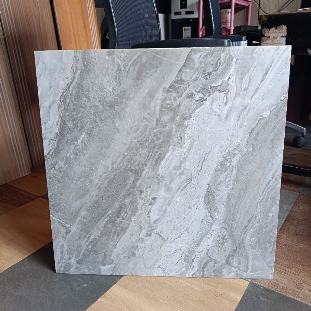 Granit lantai 60x60 motif marmer Jupiter grey