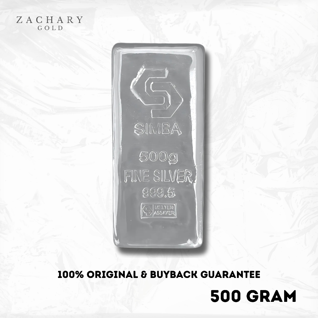 SIMBA Logam Mulia Silver Perak 500 gram Fine Silver 999.5 99.95%