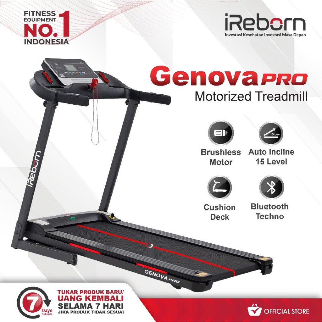 Treadmill Elektrik Alat Fitness IReborn Genova (SURABAYA)