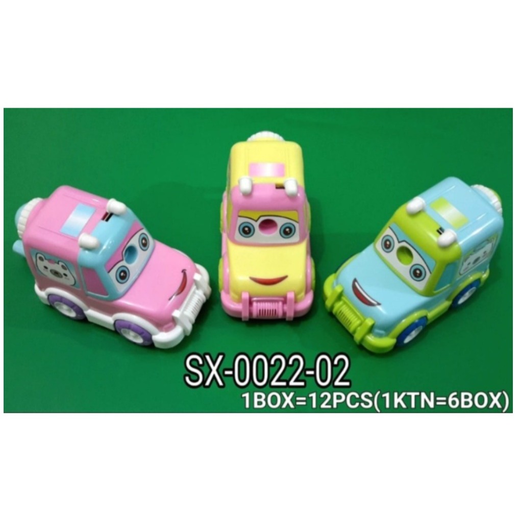 Serutan meja karakter lucu / Rautan putar mobil/ Serutan putar bentuk mobil