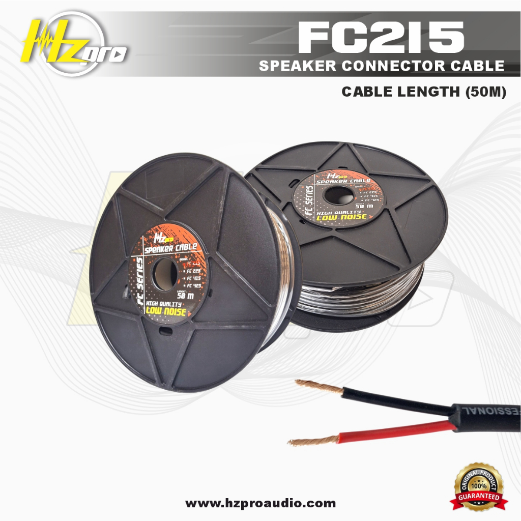 KABEL SPEAKER 2x1,5mm HZ PRO FC215 ORIGINAL - 50 Meter