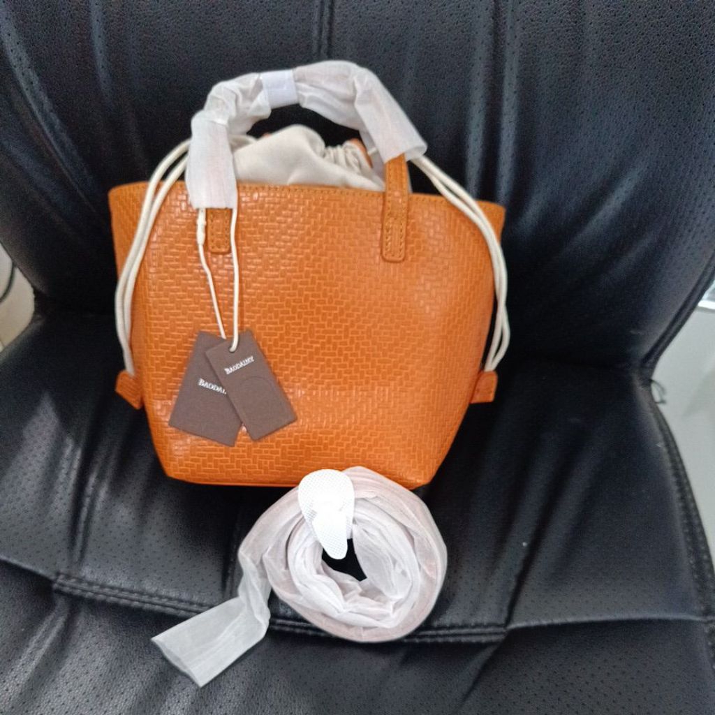 Baodamy tas mini bucket serut caramel