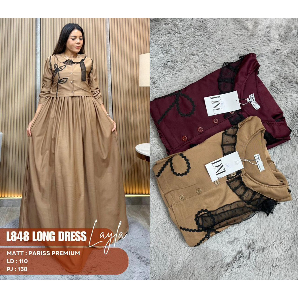 Gamis layla  terbaru / Gamis layla / layla gamis terbaru / layla gamis rompi