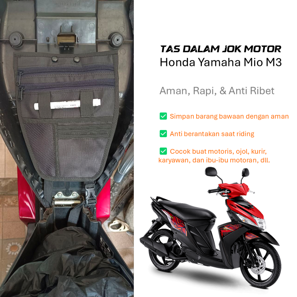 Tas Oragnizer Dalam Bagasi Jok Motor Yamaha Mio M3