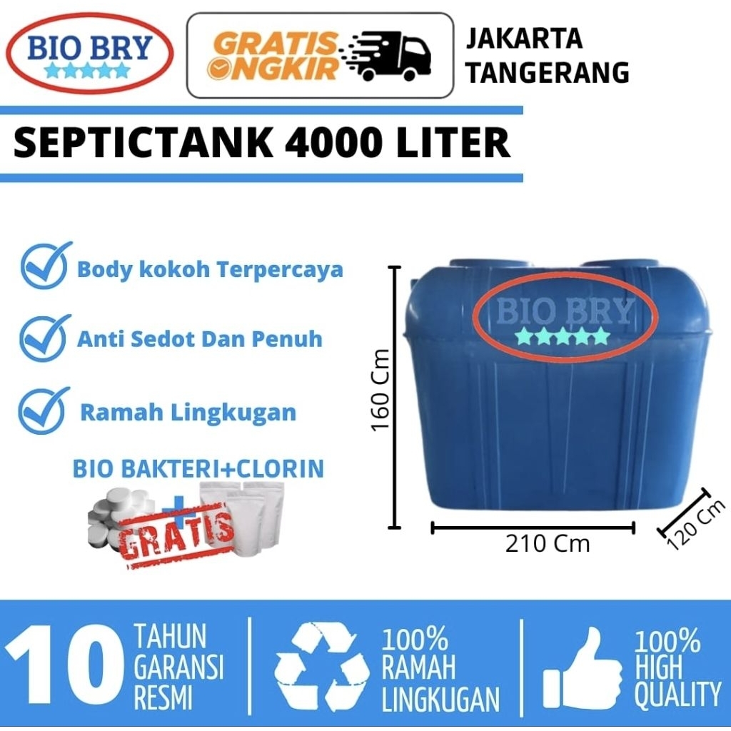 SEPTICTANK,4.000LITER, BIOBRY, BIOFILL,BIOTECH, BERKUALITAS.