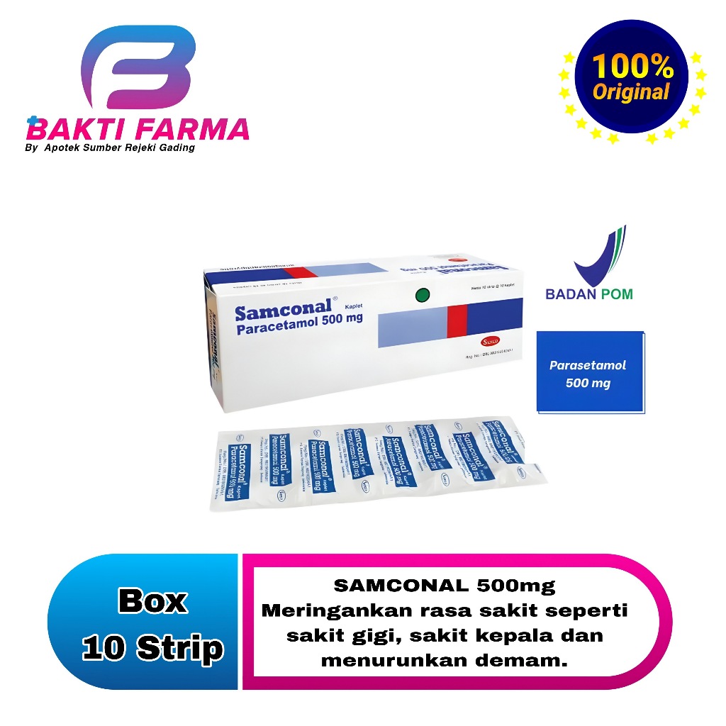 Samco Samconal Box 100 Tablet | Paracetamol 500mg