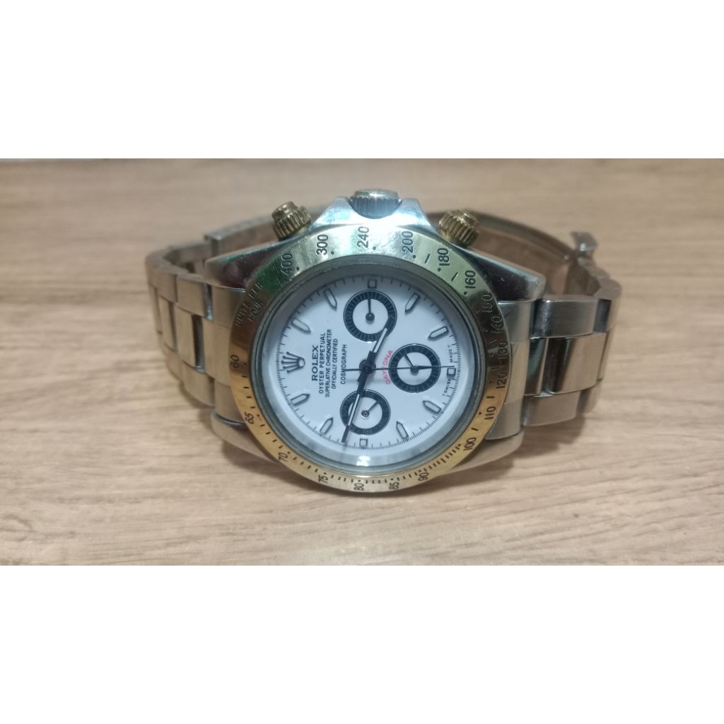 rolex daytona white dial otomatis