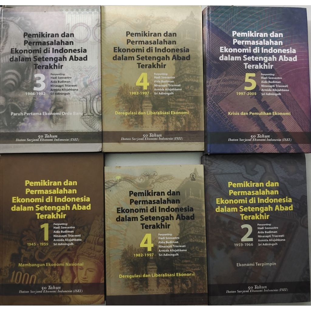 BUKU PEMIKIRAN DAN PERMASALAHAN EKONOMI DI INDONESIA DALAM SETENGAH ABAD TERAKHIR BEKAS ORIGINAL