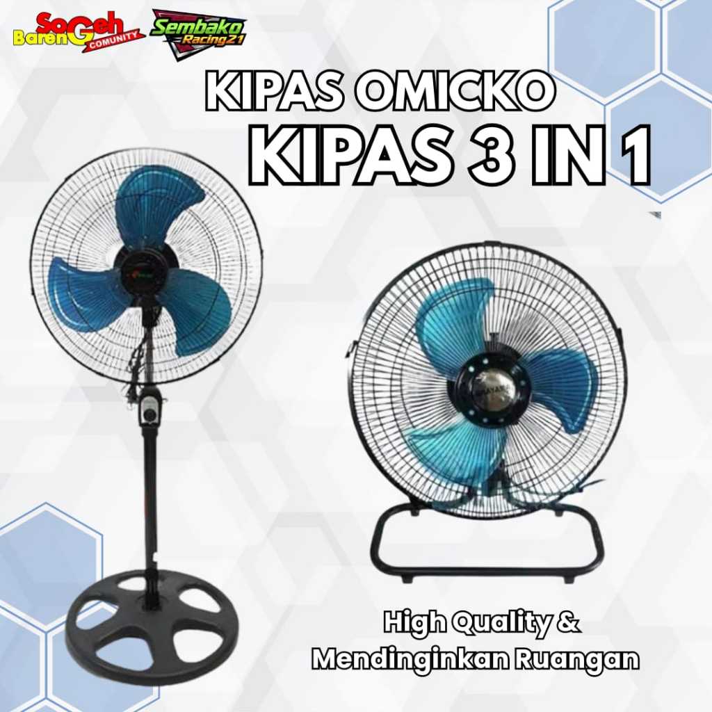 KIPAS ANGIN YAMAKAWA BESI  3 IN1 BERDIRI DUDUK DINDING 18
