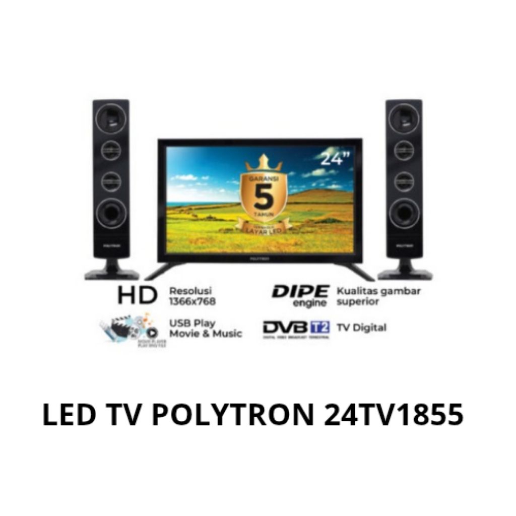 LED SPEAKER TOWER POLYTRON 24INCH 24TV1855