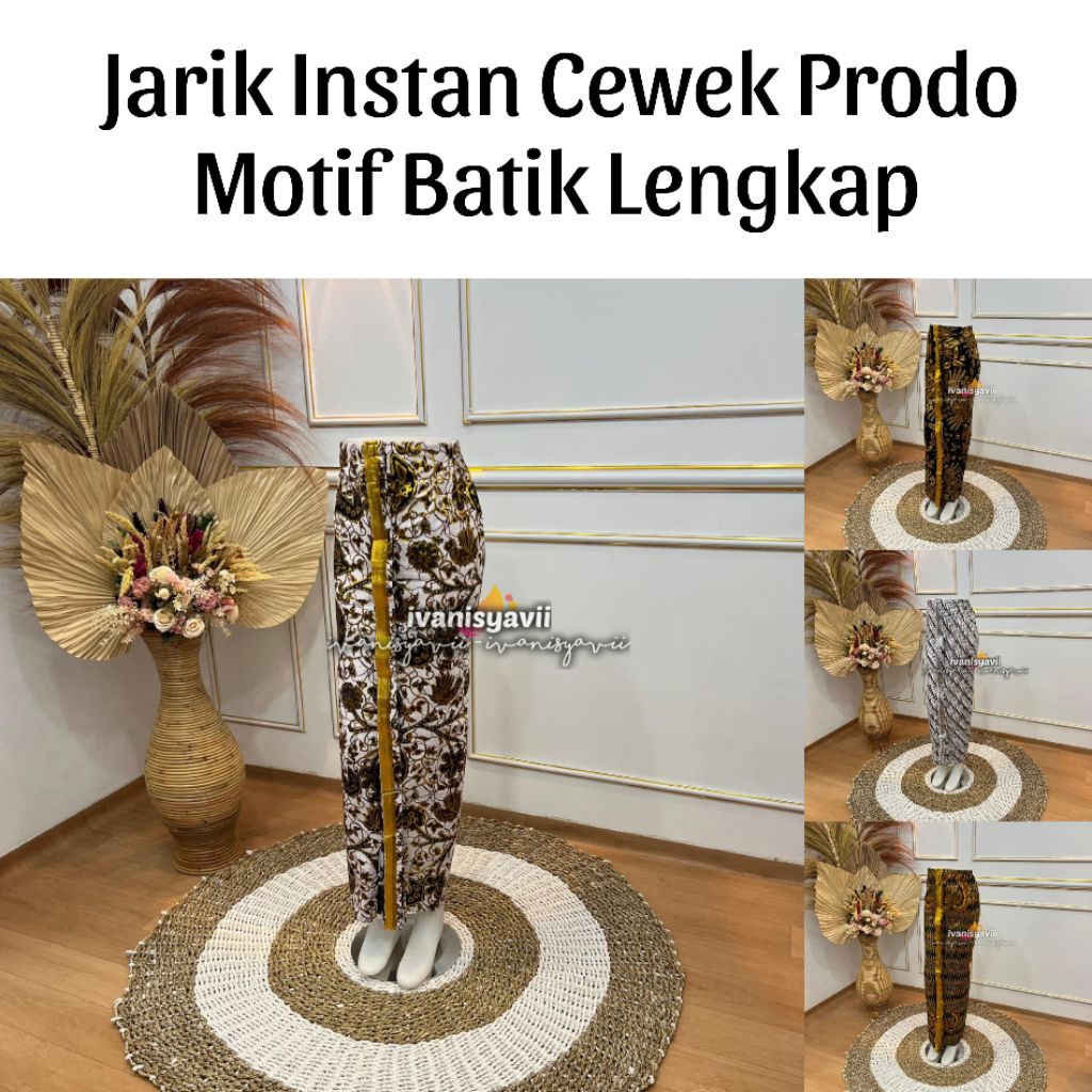 (1Jarik) Jarik Pengantin Prodo - Instan / Jarik Cewek | Motif Lengkap
