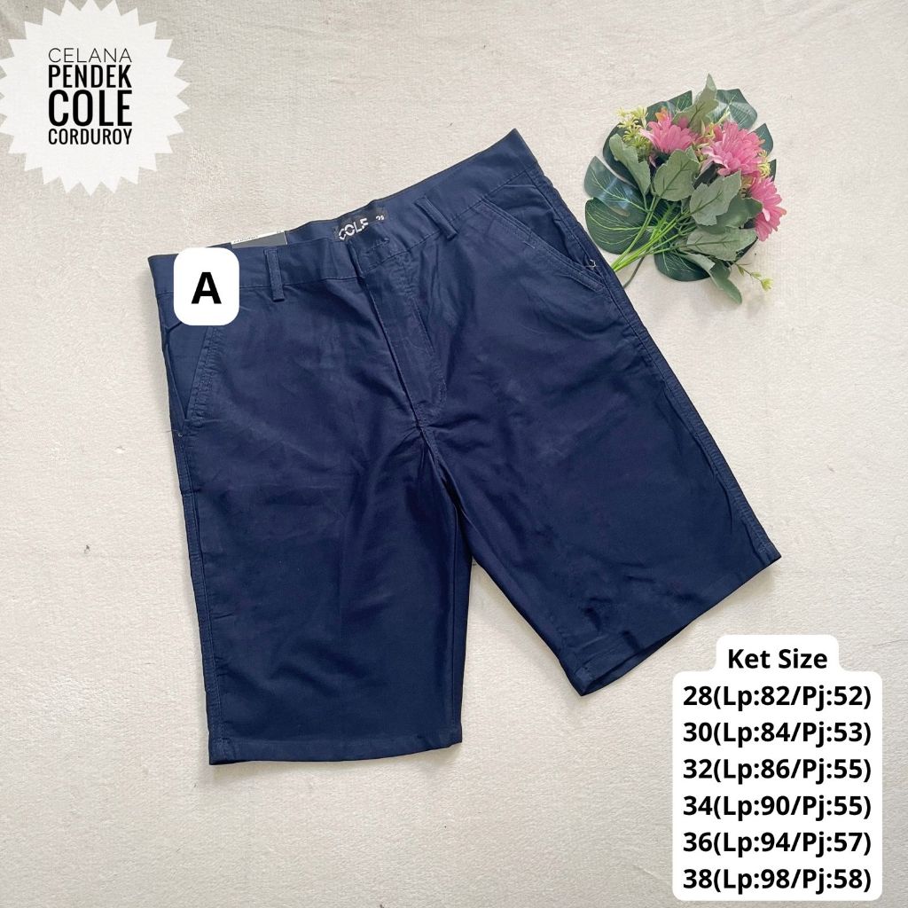 CELANA PENDEK COWOK COLE ZIPER KANCING ORIGINAL