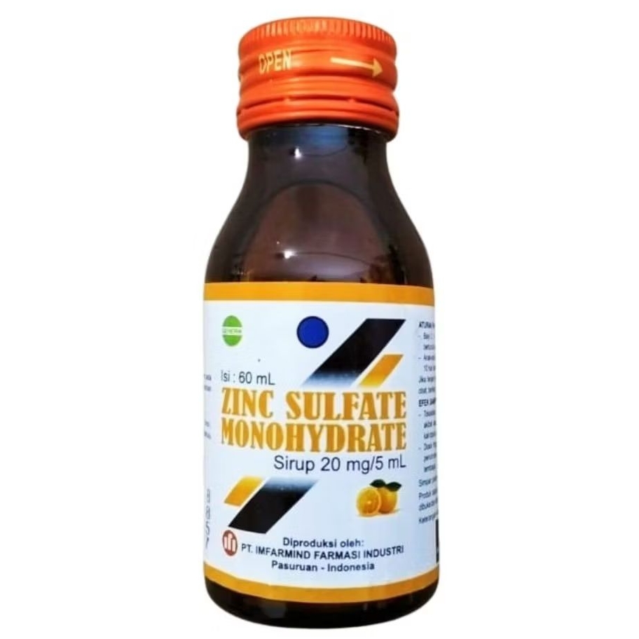 ZINC SULFATE MONOHYDRATE Sirup 20mg /5ml (60ml) - IFI /IMFARMIND