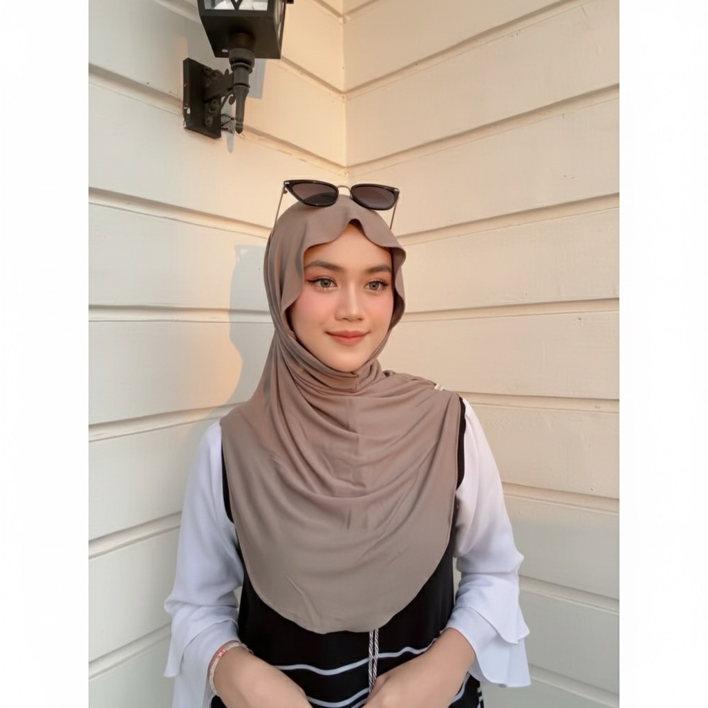 Jilbab Instan Jisoo Mleyot / Jilbab Mleyot / Pashmina Mleyot / Pasmina Rayon / Pasmina instan / Pasm