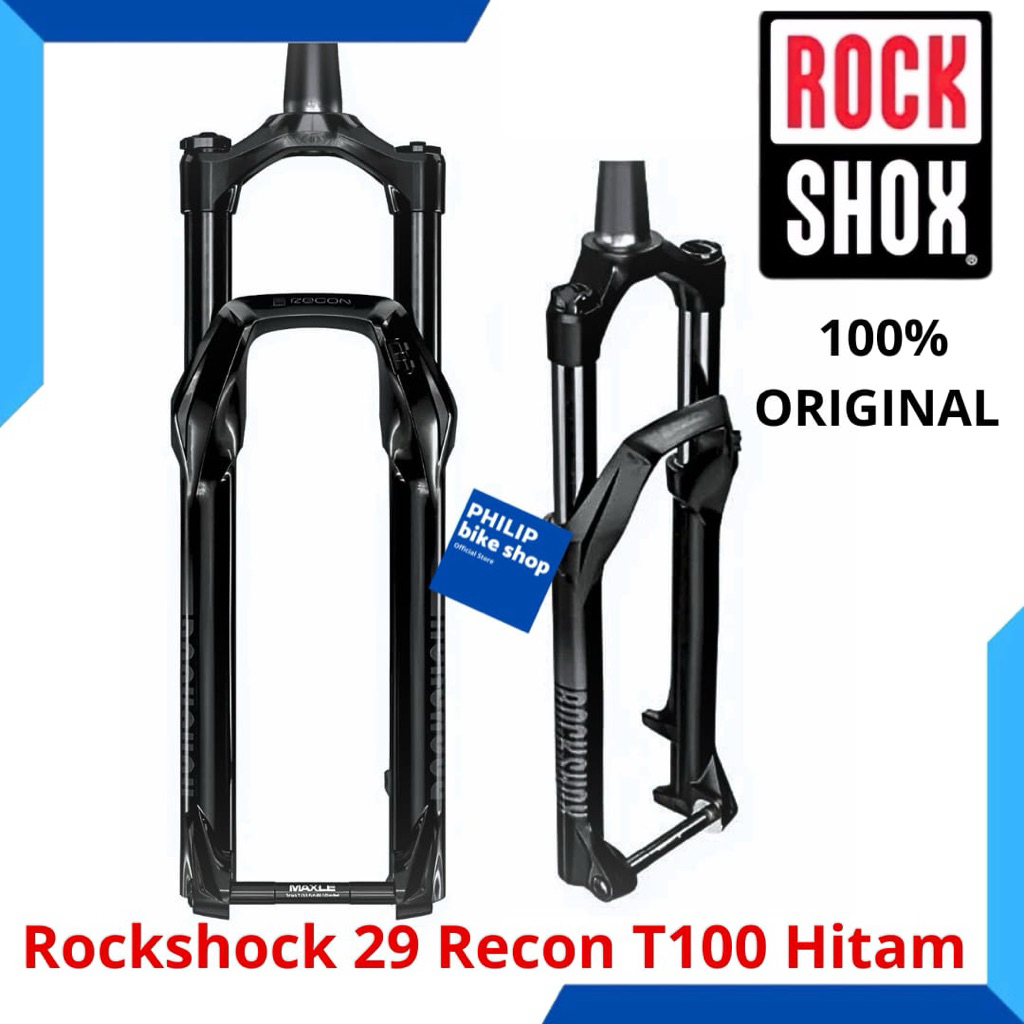 Fork Rockshox 29 Recon Travel 100 Hitam New