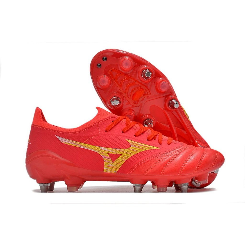 Sepatu Bola Mizuno Beta 3 Anticlog Red Gold