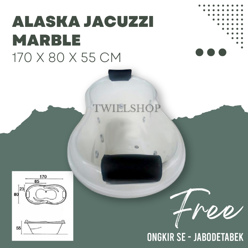 Bathtub Alaska Whirpool Jacuzzi Afur Kuningan